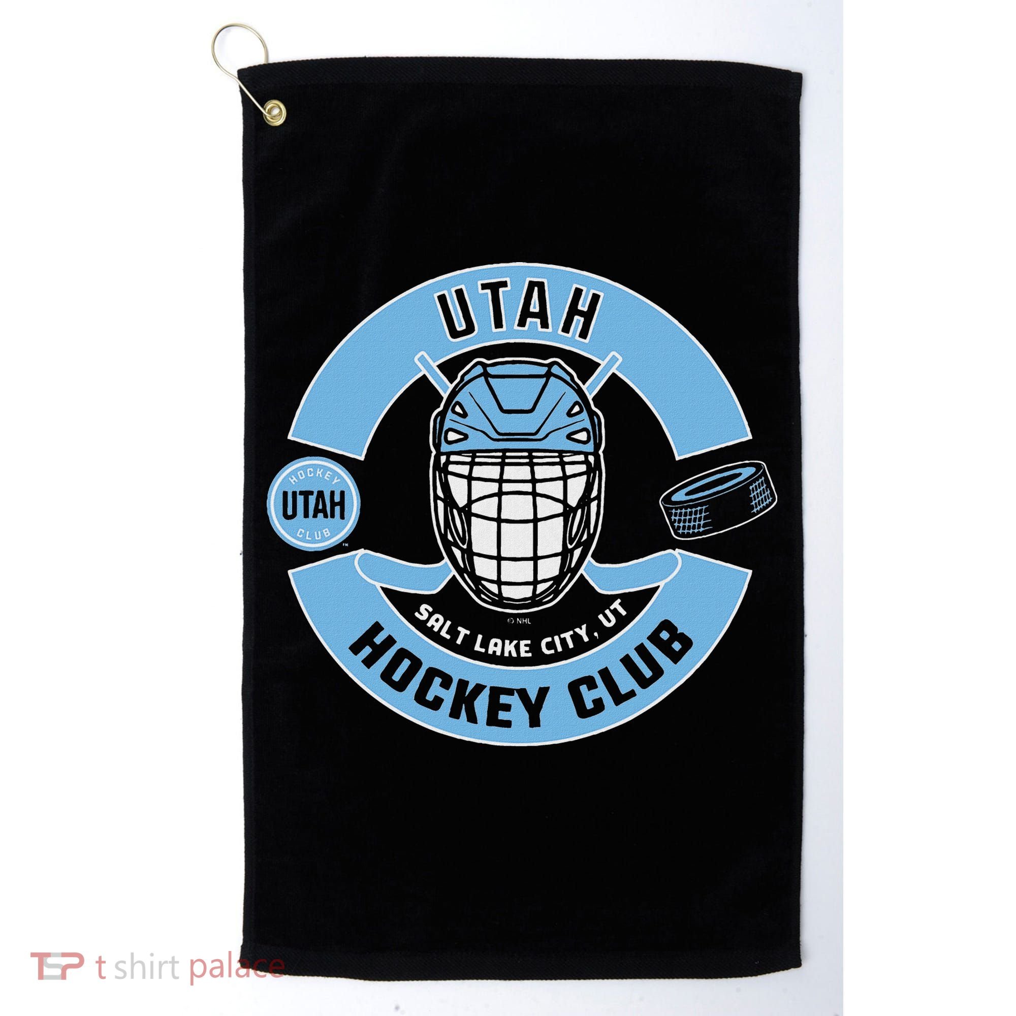 U.T.A.H H.O.C.K.E.Y Club Mask Black Golf Towel