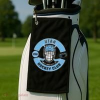 U.T.A.H H.O.C.K.E.Y Club Mask Black Golf Towel thumb 2
