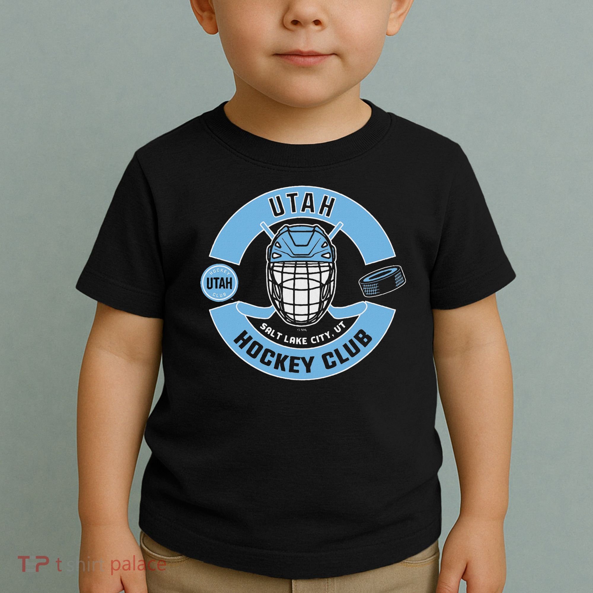 U.T.A.H H.O.C.K.E.Y Club Mask Black Toddler T-Shirt