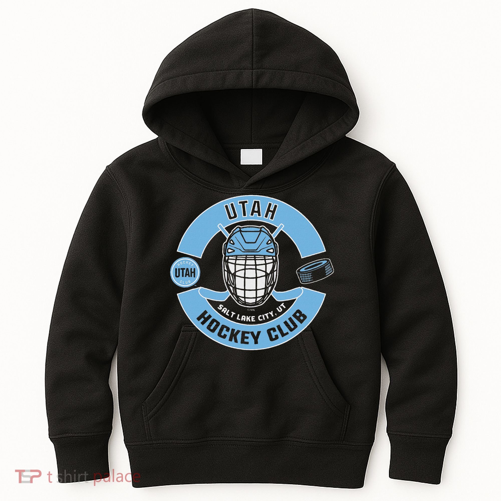 U.T.A.H H.O.C.K.E.Y Club Mask Black Kids Hoodie