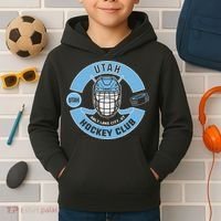 U.T.A.H H.O.C.K.E.Y Club Mask Black Kids Hoodie thumb 2