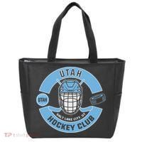 U.T.A.H H.O.C.K.E.Y Club Mask Black Tote Bag thumb 0