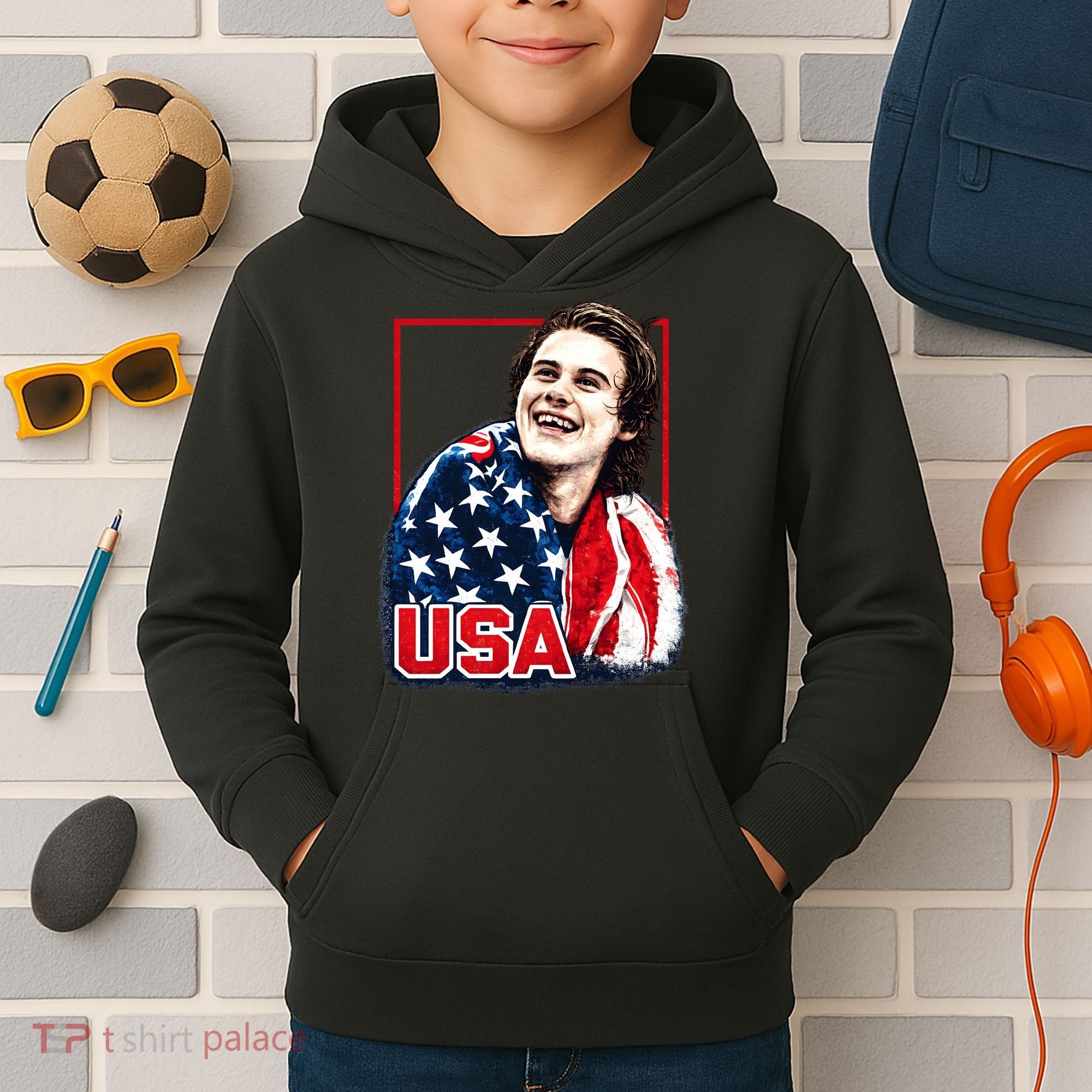 USA Hockey Champions Champs 2026 Kids Hoodie