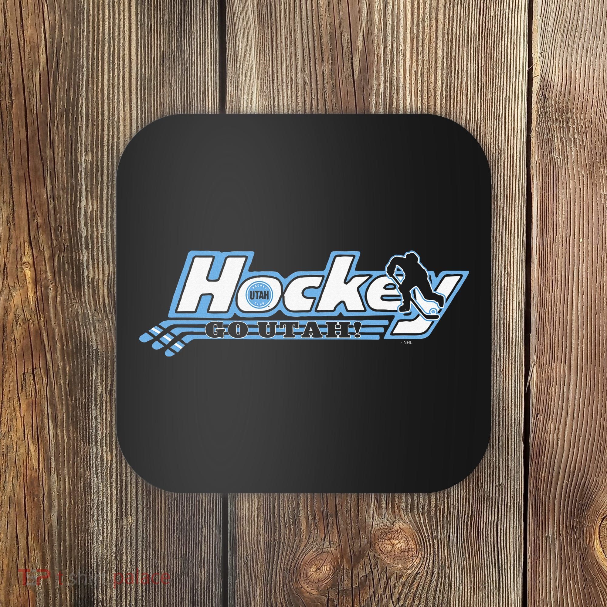 U.T.A.H. Ho.C..K.E.Y Club Hockey Black Coaster