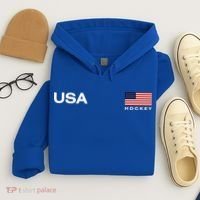 Usa Hockey Flag Gift Hoodie thumb 4