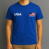 Usa Hockey Flag Gift T-Shirt thumb 3