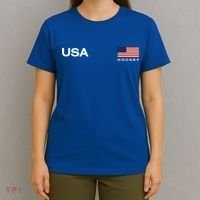 Usa Hockey Flag Gift T-Shirt thumb 4