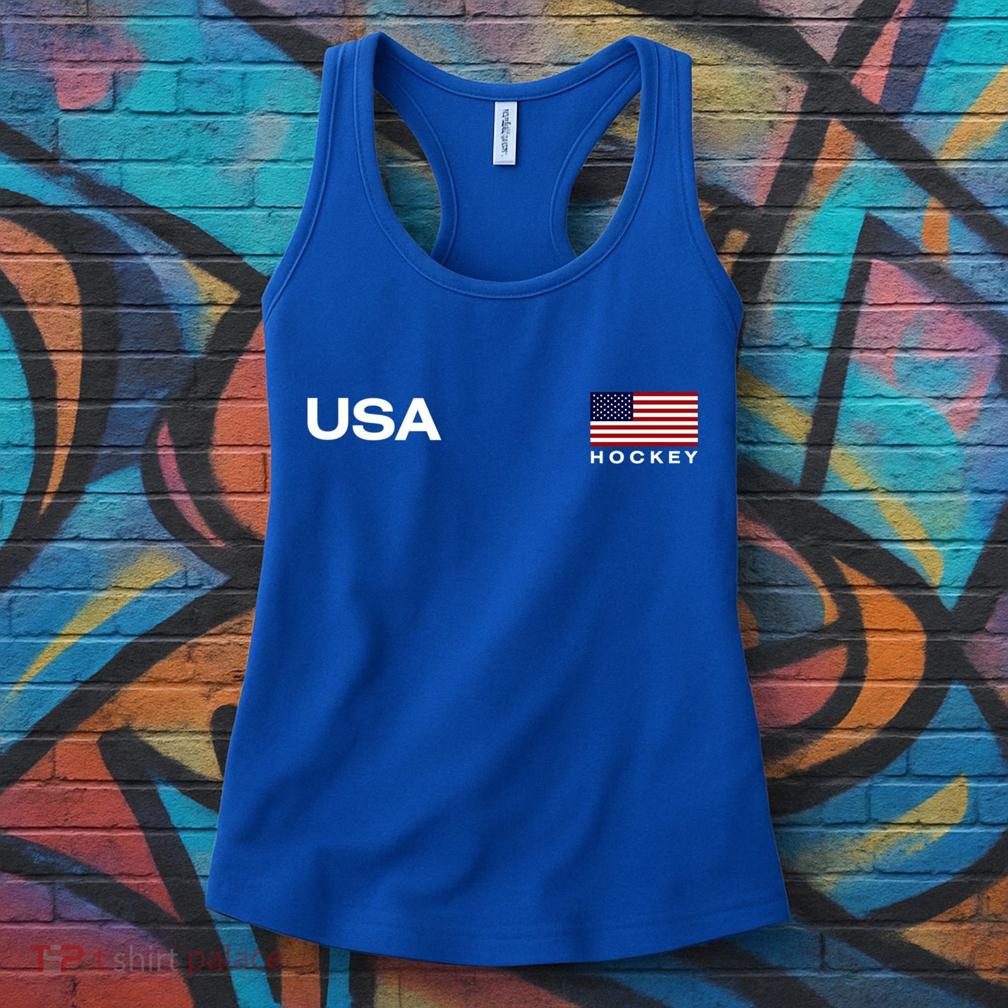 Usa Hockey Flag Gift Women's Tank Top