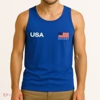 Usa Hockey Flag Gift Tank Top thumb 3