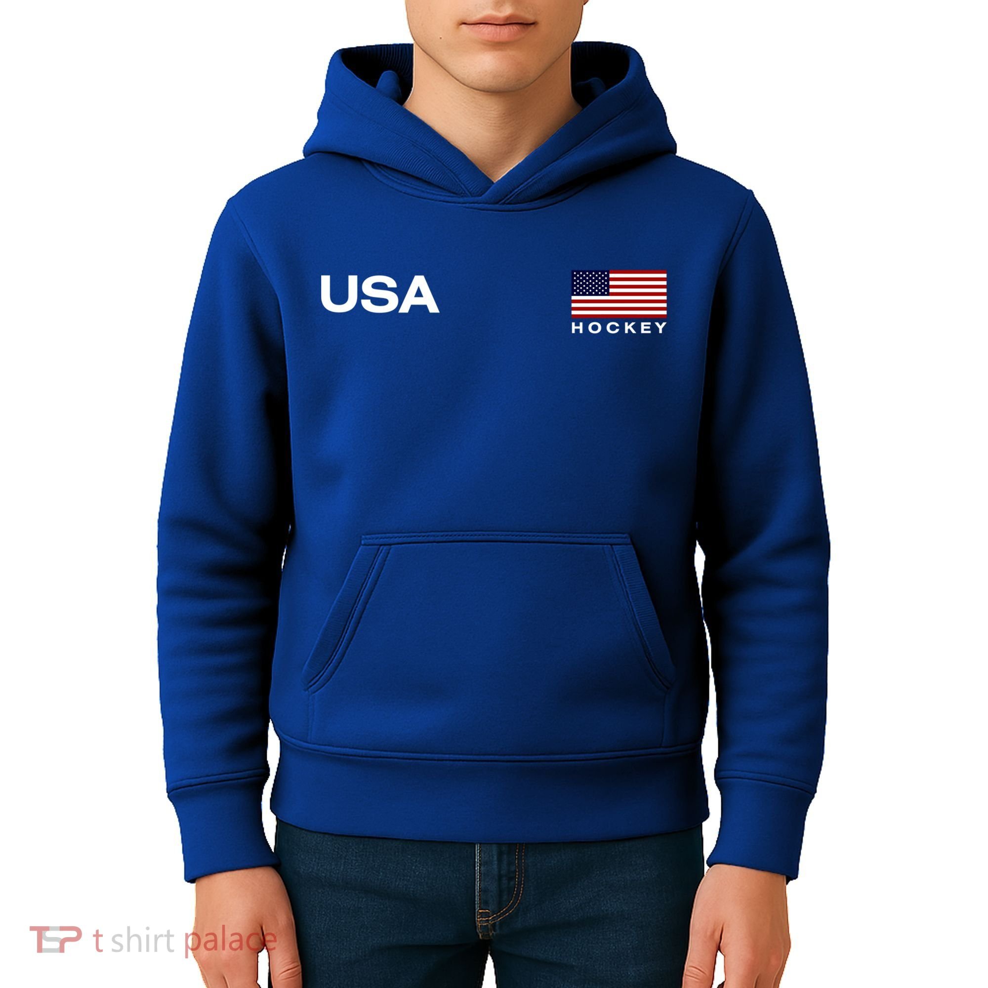 Usa Hockey Flag Gift Kids Hoodie