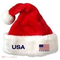 Usa Hockey Flag Gift Santa Hat thumb 0