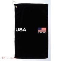 Usa Hockey Flag Gift Golf Towel thumb 0