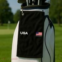 Usa Hockey Flag Gift Golf Towel thumb 2