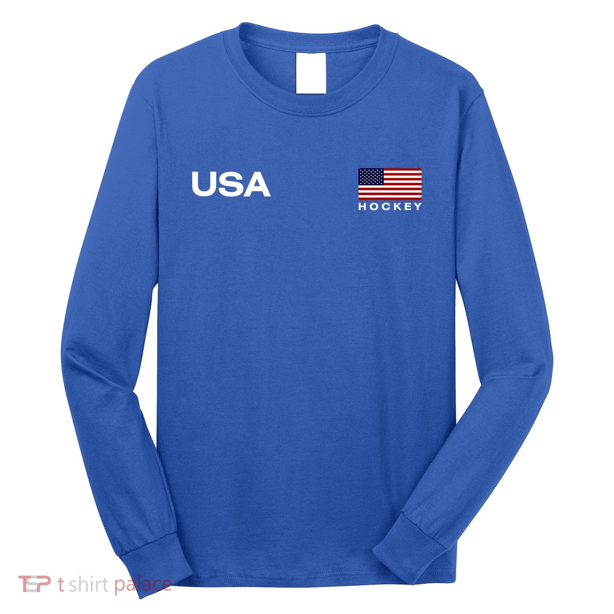 Usa Hockey Flag Gift Long Sleeve Shirt