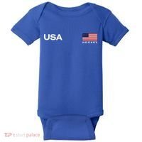 Usa Hockey Flag Gift Baby Bodysuit thumb 0