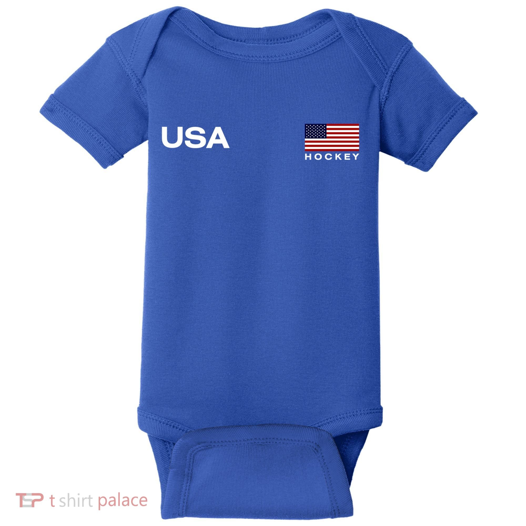 Usa Hockey Flag Gift Baby Bodysuit