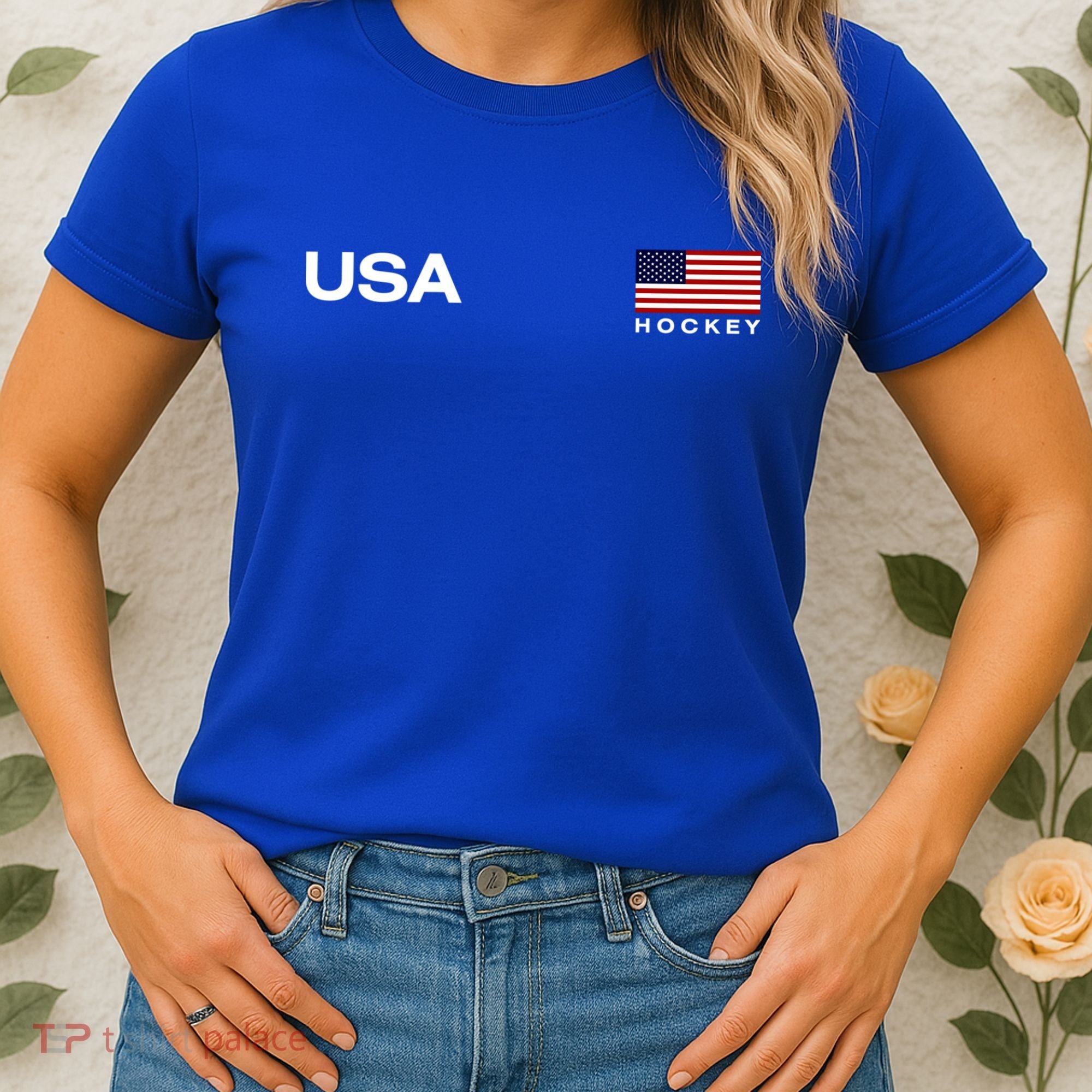 Usa Hockey Flag Gift Women's T-Shirt