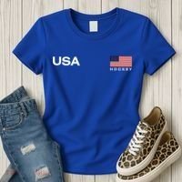 Usa Hockey Flag Gift Women's T-Shirt thumb 3