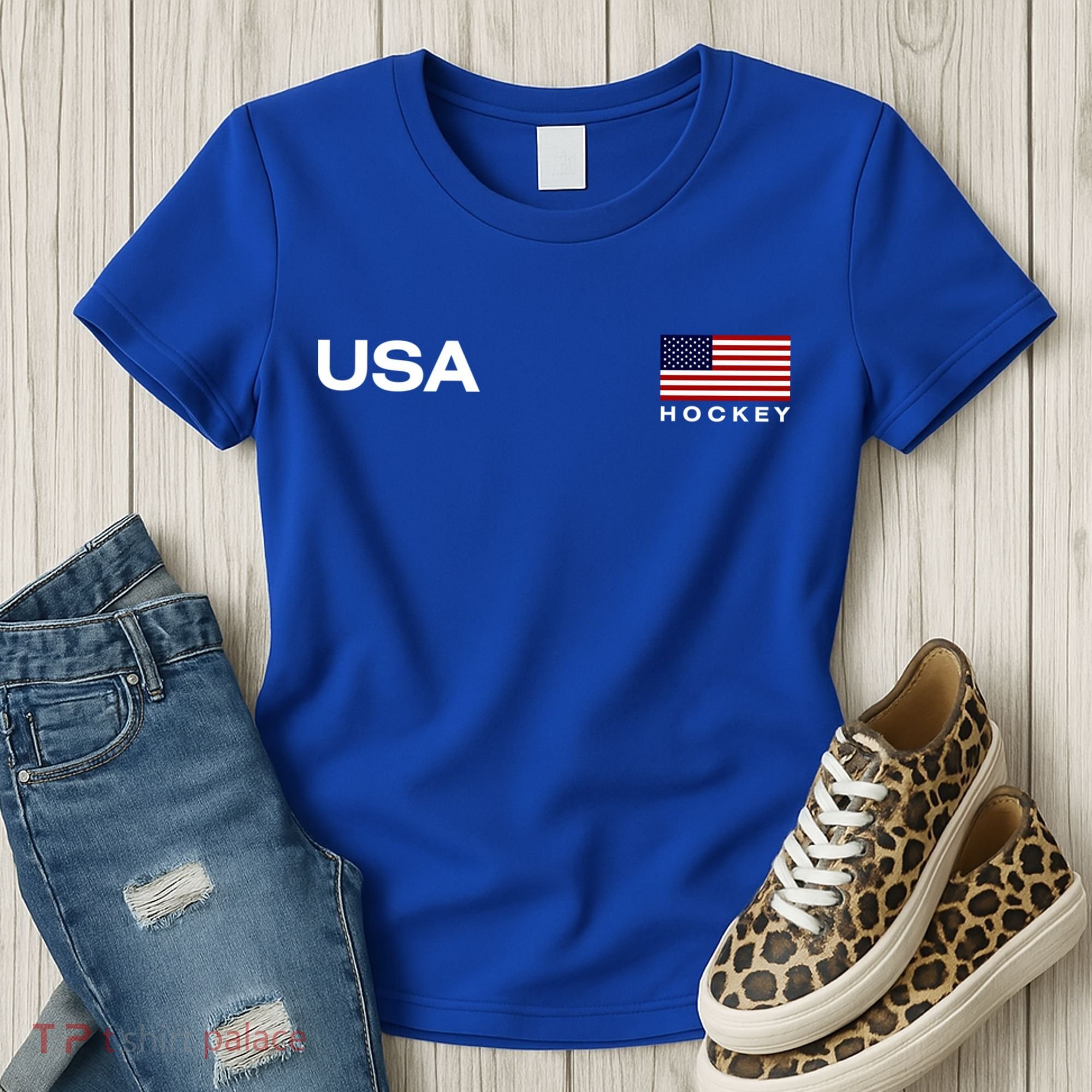 Usa Hockey Flag Gift Women's T-Shirt