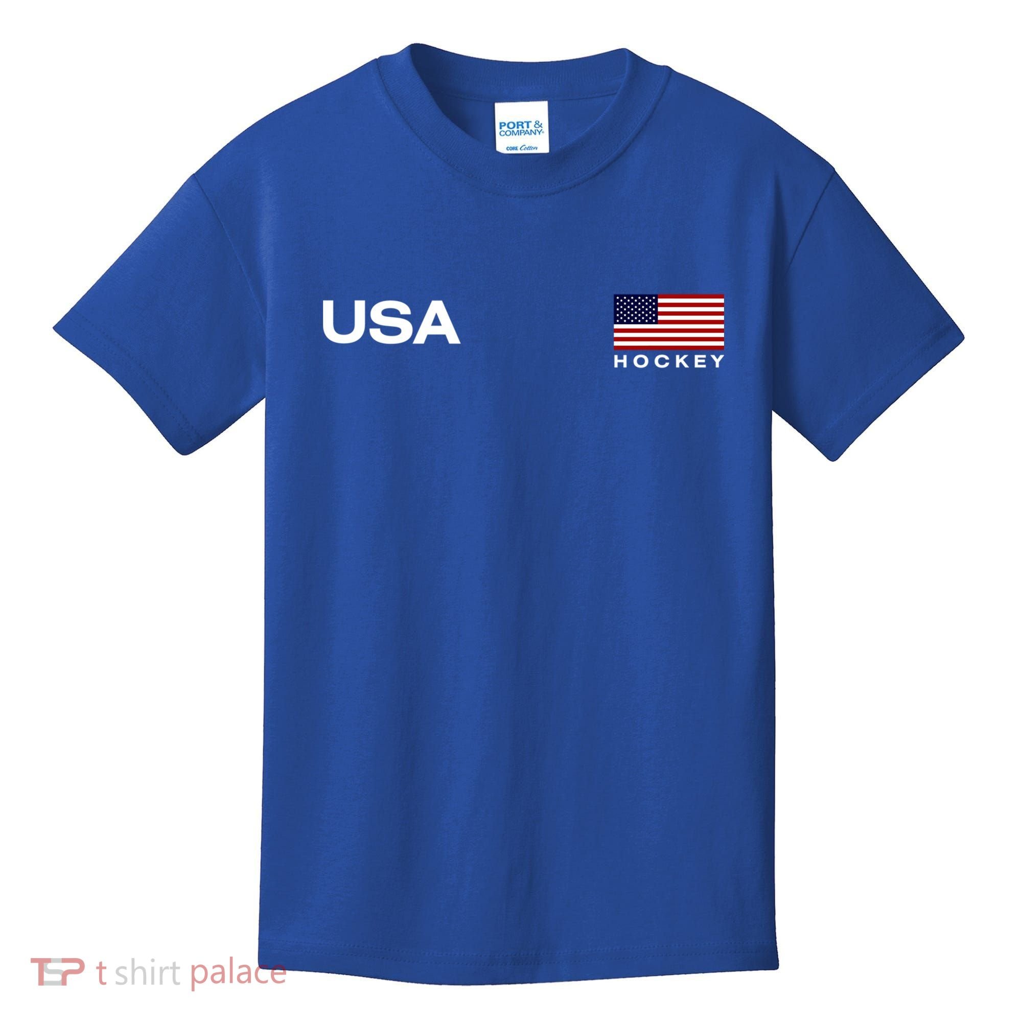 Usa Hockey Flag Gift Kids T-Shirt