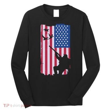 USA Hunting Flag Long Sleeve Shirt