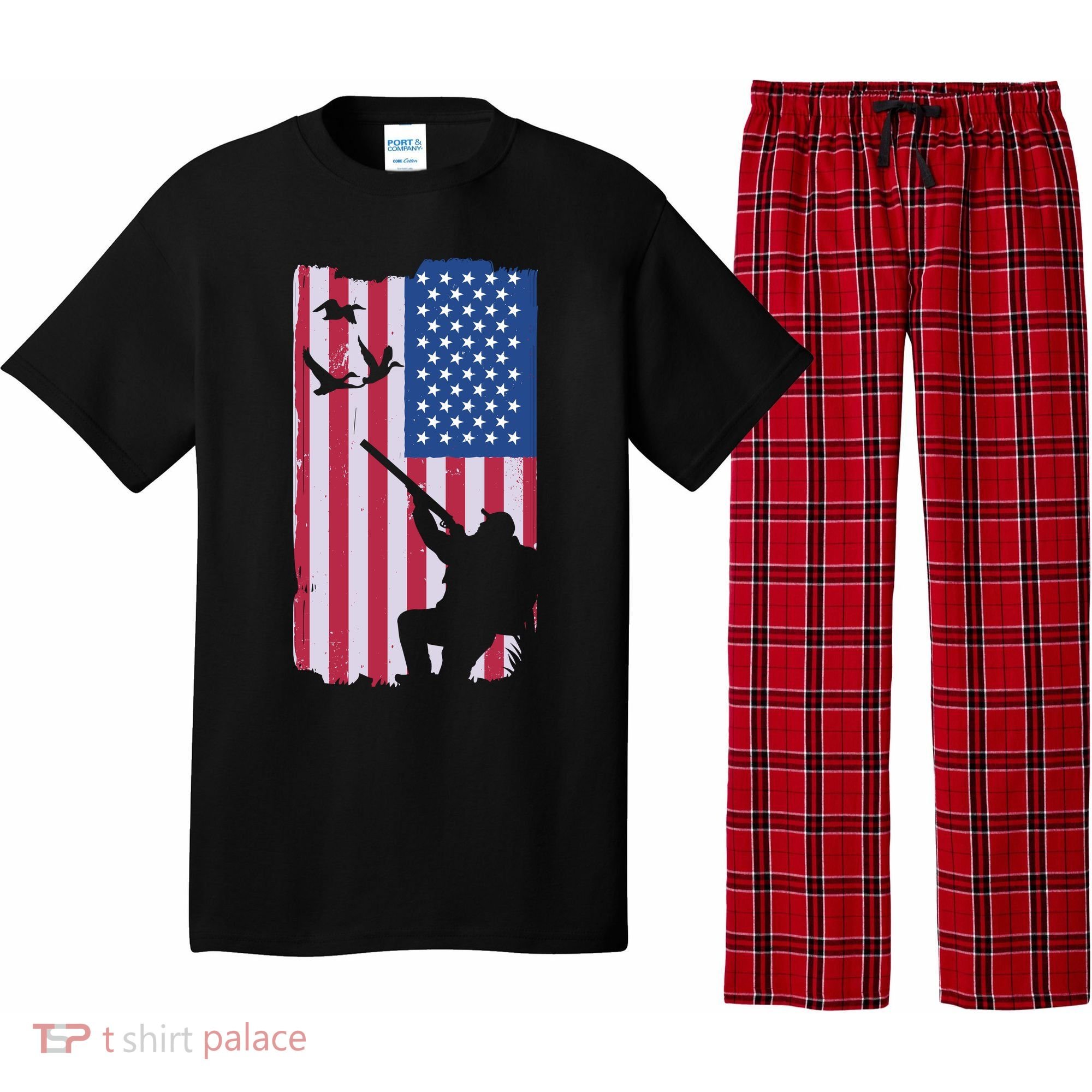 USA Hunting Flag Pajama Set