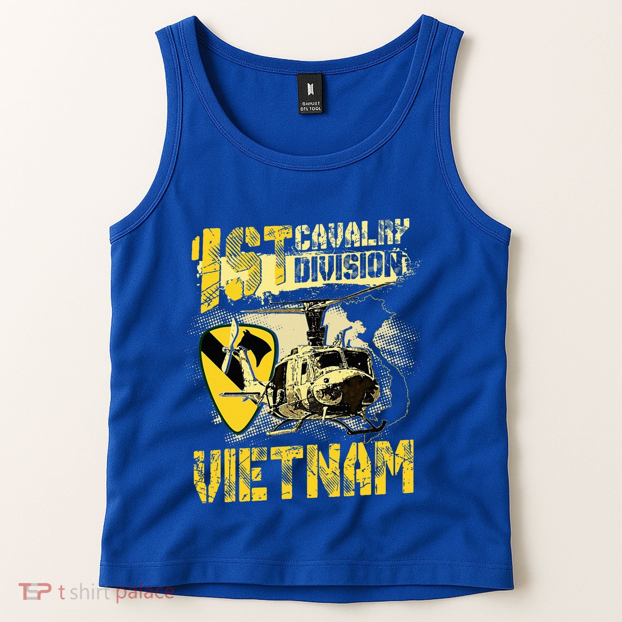 Uh1 Huey Helicopter 1st Cavalry Division Vietnam Veteran Tank Top