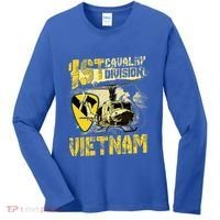 Uh1 Huey Helicopter 1st Cavalry Division Vietnam Veteran Women's Long Sleeve Shirt thumb 0