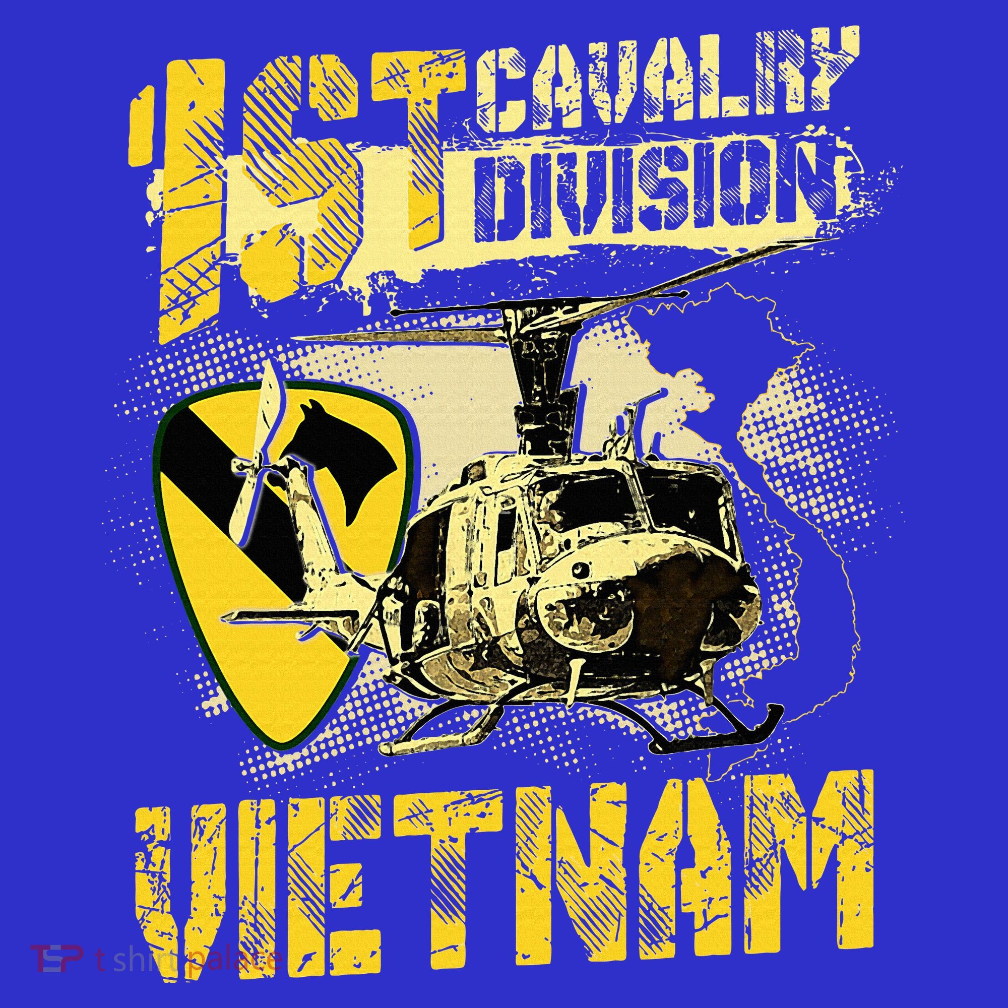 Uh1 Huey Helicopter 1st Cavalry Division Vietnam Veteran Women's T-Shirt