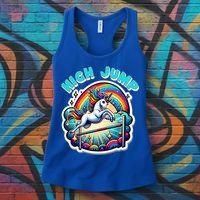 Unicorn High Jump Sports Fan Cartoon Style Women's Tank Top thumb 3