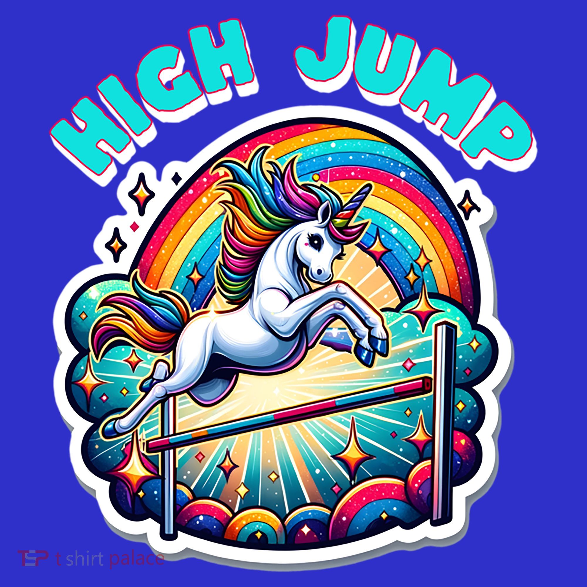 Unicorn High Jump Sports Fan Cartoon Style Women's Tank Top