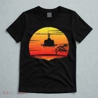 Uh1 Huey Retro Helicopter Vintage Style Vietnam Chopper T-Shirt thumb 5