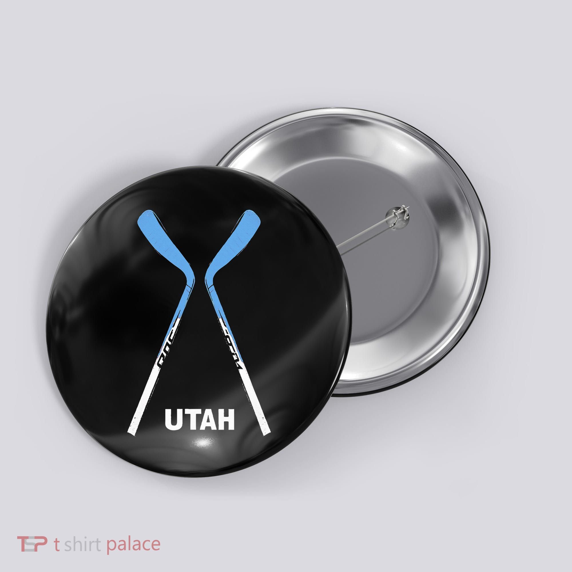 Utah Hockey Sticks Button