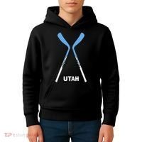 Utah Hockey Sticks Kids Hoodie thumb 4