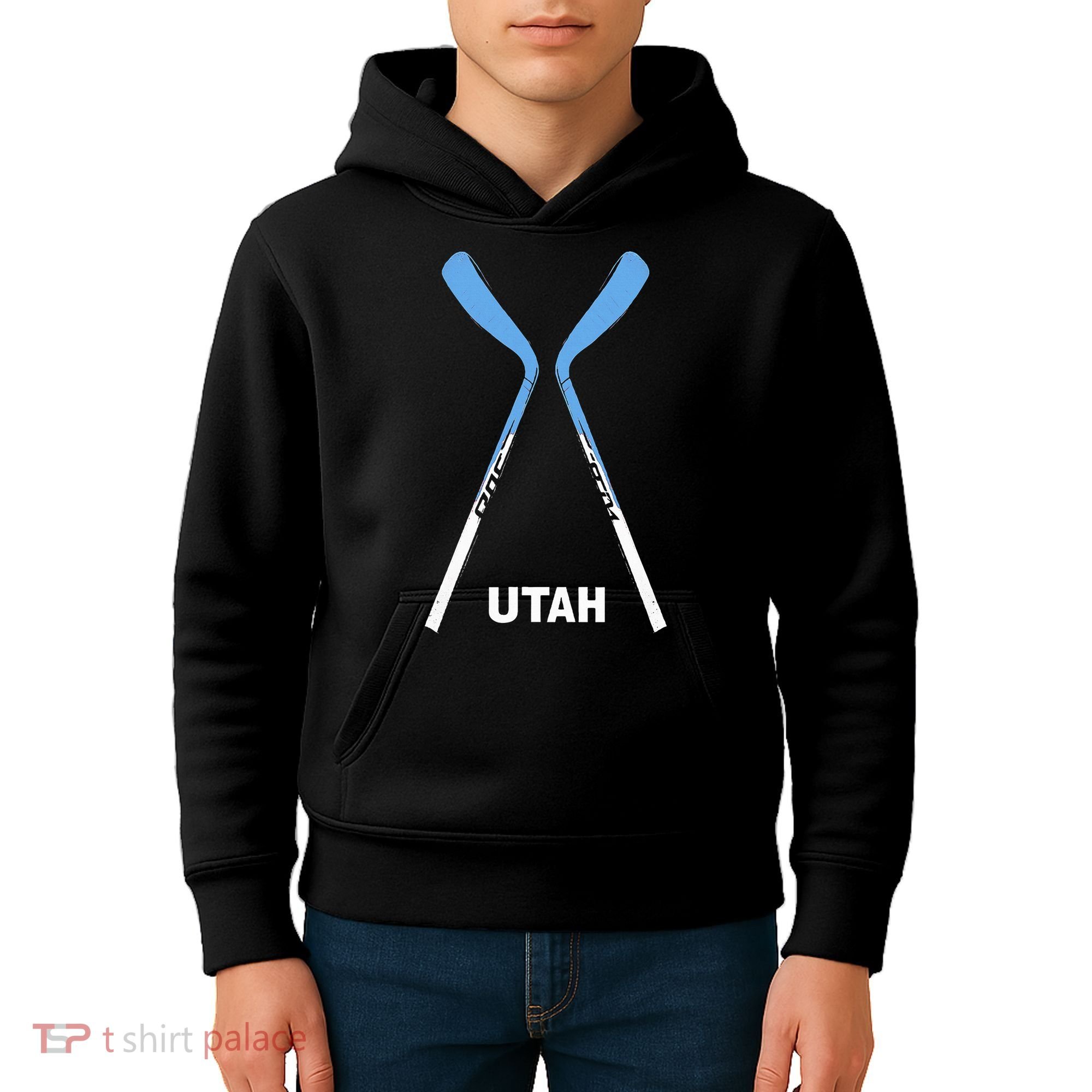 Utah Hockey Sticks Kids Hoodie