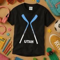 Utah Hockey Sticks Kids T-Shirt thumb 3