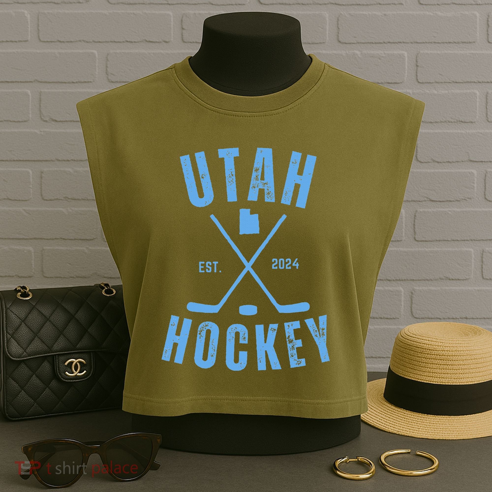 Utah Hockey Salt Lake Utah Hockey Garment-Dyed Women's Muscle Tee