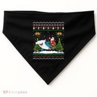 Ugly Hammerhead Shark Xmas Gift Santa Riding Shark Christmas Gift USA-Made Doggie Bandana thumb 0
