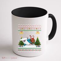 Ugly Hammerhead Shark Xmas Gift Santa Riding Shark Christmas Gift Coffee Mug thumb 1