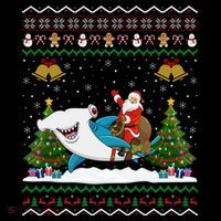 Ugly Hammerhead Shark Xmas Gift Santa Riding Shark Christmas Gift Coffee Mug thumb 5