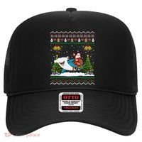 Ugly Hammerhead Shark Xmas Gift Santa Riding Shark Christmas Gift Hat thumb 0