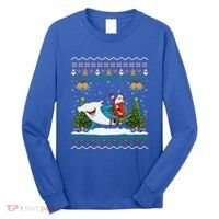 Ugly Hammerhead Shark Xmas Gift Santa Riding Shark Christmas Gift Long Sleeve Shirt thumb 0