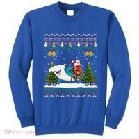 Ugly Hammerhead Shark Xmas Gift Santa Riding Shark Christmas Gift Sweatshirt thumb 0