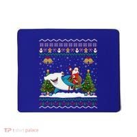 Ugly Hammerhead Shark Xmas Gift Santa Riding Shark Christmas Gift Mousepad thumb 0