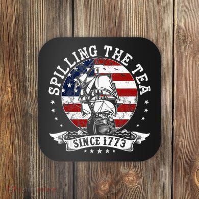 Us History Teacher Historian Spilling The Tea Since 1773 Coaster