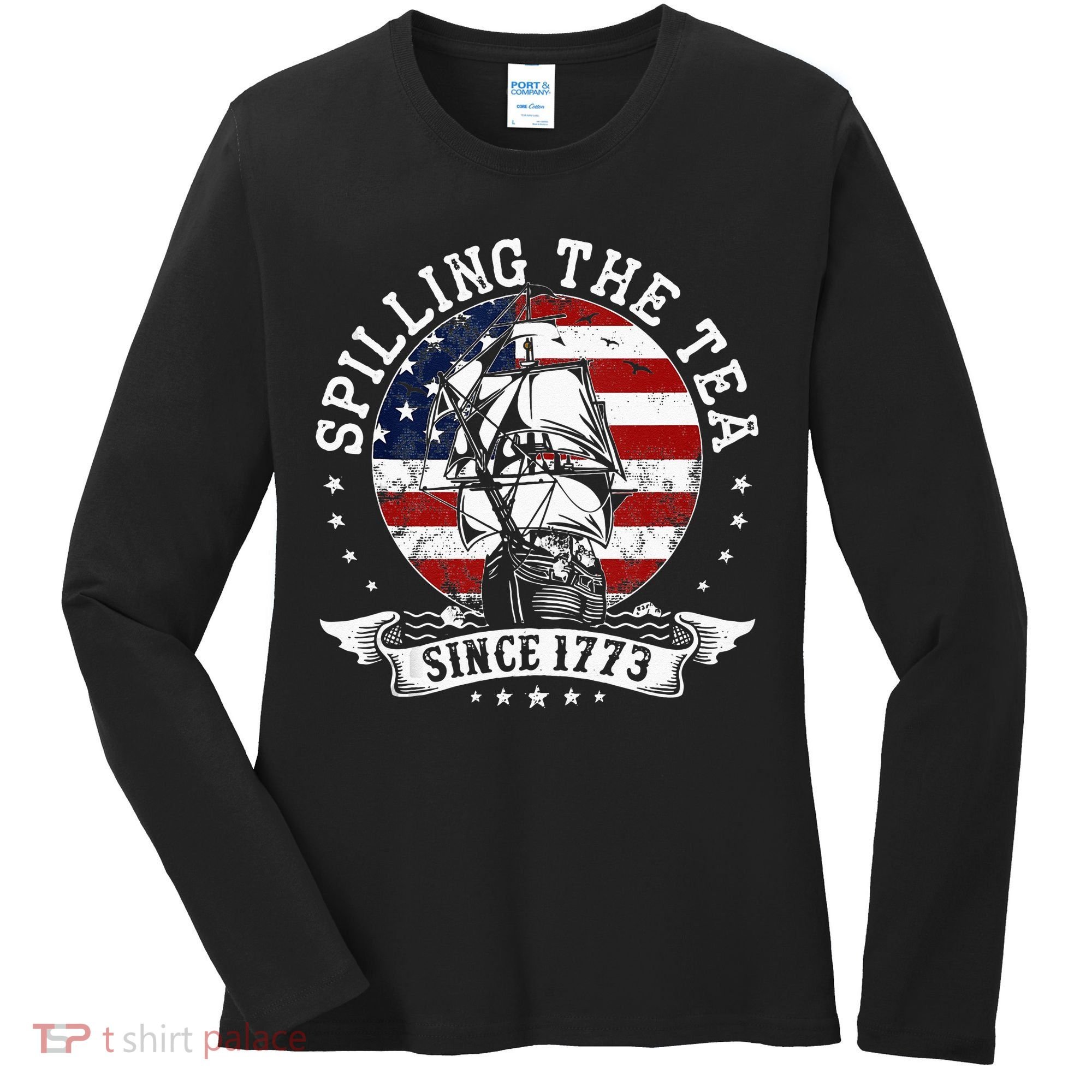 Us History Teacher Historian Spilling The Tea Since 1773 Women's Long Sleeve Shirt