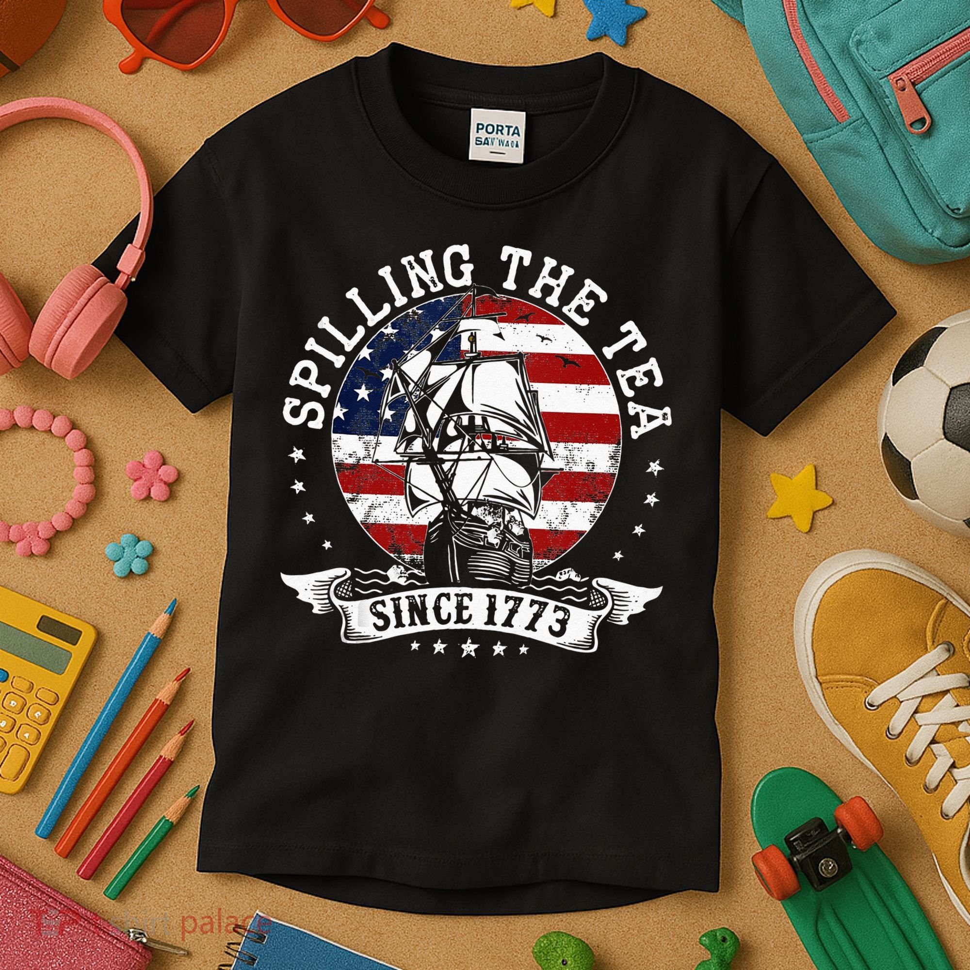 Us History Teacher Historian Spilling The Tea Since 1773 Kids T-Shirt