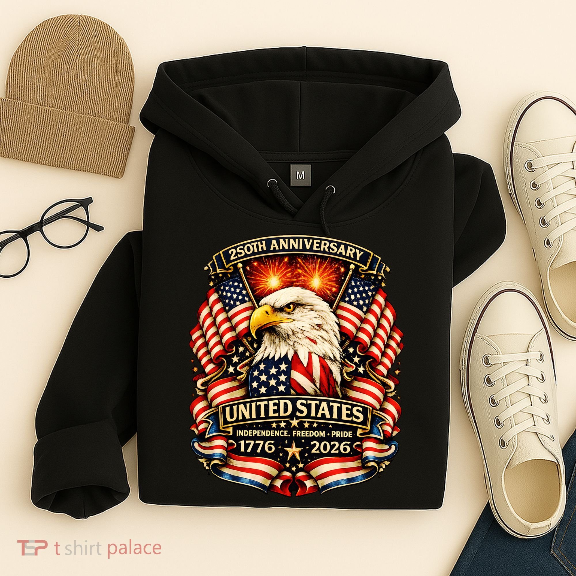 USA Independence 250th Anniversary 1776 2026 Hoodie