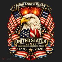 USA Independence 250th Anniversary 1776 2026 Beanie thumb 2