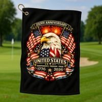 USA Independence 250th Anniversary 1776 2026 Golf Towel thumb 1